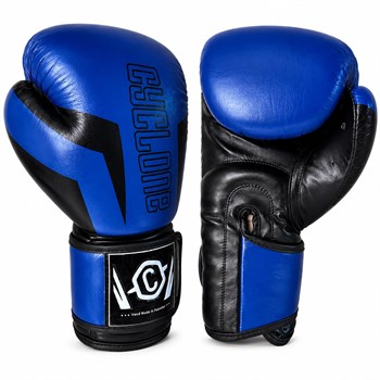 Cyclone Clash Orijinal Deri Boks ve Kick Boks Eldiveni Mavi