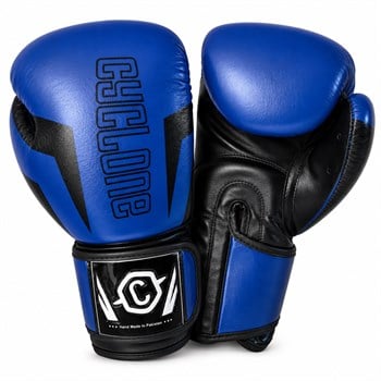 Cyclone Clash Orijinal Deri Boks ve Kick Boks Eldiveni Mavi