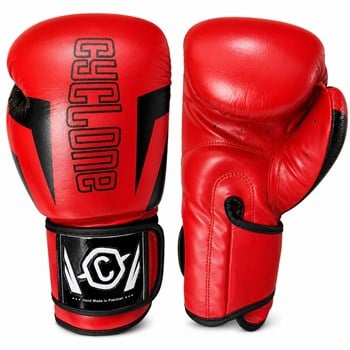 Cyclone Clash Orijinal Deri Boks ve Kick Boks Eldiveni Kırmızı