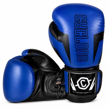 Cyclone Clash Orijinal Deri Boks ve Kick Boks Eldiveni Mavi