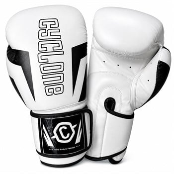 Cyclone Clash Orijinal Deri Boks ve Kick Boks Eldiveni Beyaz