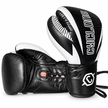 Cyclone Clash Orijinal Deri Boks ve Kick Boks Eldiveni Siyah