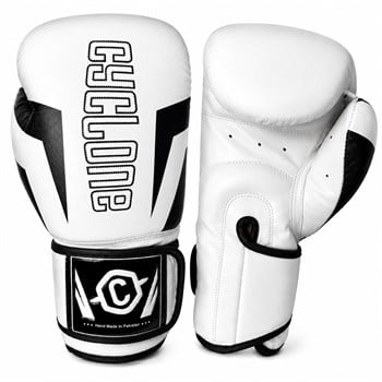 Cyclone Clash Orijinal Deri Boks ve Kick Boks Eldiveni Beyaz