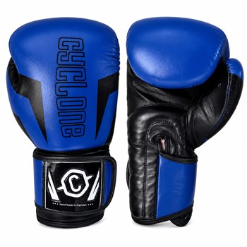 Cyclone Clash Orijinal Deri Boks ve Kick Boks Eldiveni Mavi