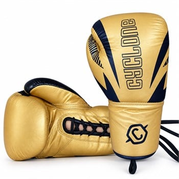 Cyclone Clash Orijinal Deri Boks ve Kick Boks Eldiveni Altın
