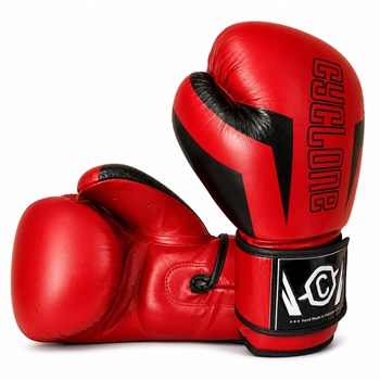 Cyclone Clash Orijinal Deri Boks ve Kick Boks Eldiveni Kırmızı