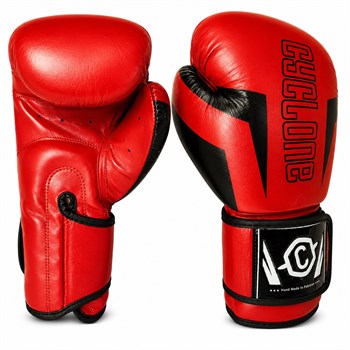Cyclone Clash Orijinal Deri Boks ve Kick Boks Eldiveni Kırmızı
