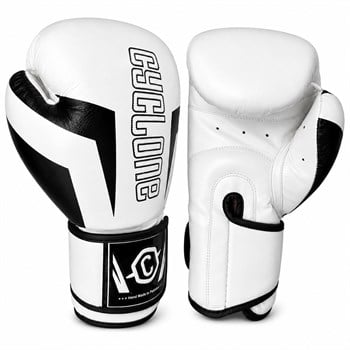 Cyclone Clash Orijinal Deri Boks ve Kick Boks Eldiveni Beyaz