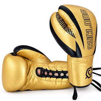 Cyclone Clash Orijinal Deri Boks ve Kick Boks Eldiveni Altın
