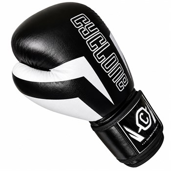Cyclone Clash Orijinal Deri Boks ve Kick Boks Eldiveni Siyah