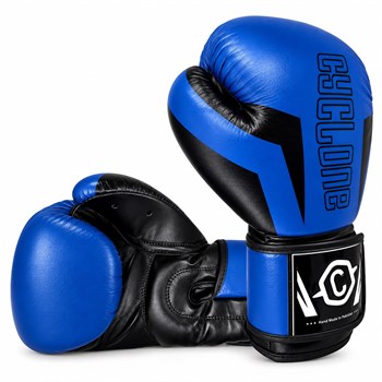Cyclone Clash Orijinal Deri Boks ve Kick Boks Eldiveni Mavi