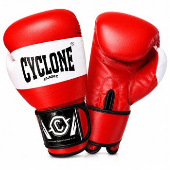 Cyclone Tiger Orijinal Deri Boks ve Kick Boks Eldiveni Kırmızı