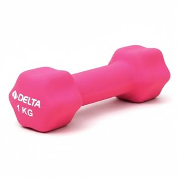 Delta 1 kg. 1 Adet Neopren Dambıl Pembe