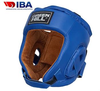 Green Hill IBA Onaylı Hakiki Deri Boks Kaskı Mavi