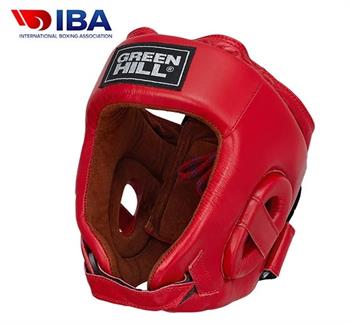 Green Hill IBA Onaylı Hakiki Deri Boks Kaskı Kırmızı
