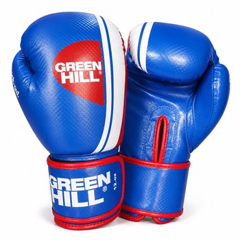 Green Hill Knock Out Carbon Deri Boks ve Kick-Boks Eldiveni Mavi