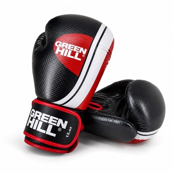 Green Hill Knock Out Carbon Deri Boks ve Kick-Boks Eldiveni Siyah