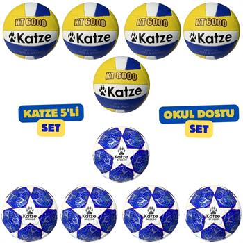 Katze Süper 5 li Sert Zemin Futbol - Voleybol Topları
