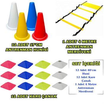 Kodispa 12li 17cm Hunili Kare Çanaklı Antrenman Seti