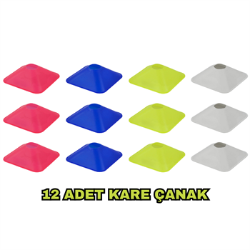 Kodispa 12li 17cm Hunili Kare Çanaklı Antrenman Seti