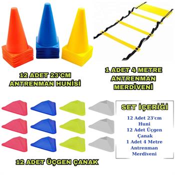 Kodispa 12li 23cm Hunili Üçgen Çanaklı Antrenman Seti