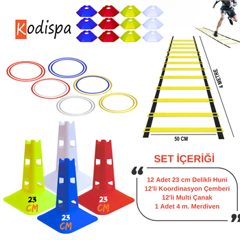 Kodispa 23 cm Delikli Huni Multi Fonksiyonel Çanaklı Antrenman Seti