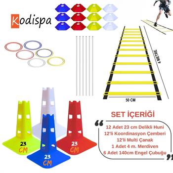 Kodispa 23 cm Delikli Huni Multi Fonksiyonel Çanaklı Çubuklu Antrenman Seti