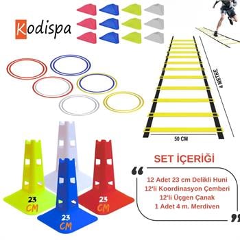 Kodispa 23 cm Delikli Huni Üçgen Çanaklı Antrenman Seti