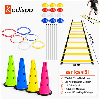 Kodispa 40cm Delikli Hunili Çubuklu Antrenman Seti