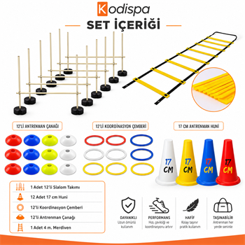 Kodispa Slalomlu 17cm Hunili Full Antrenman Seti