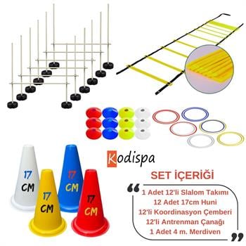 Kodispa Slalomlu 17cm Hunili Full Antrenman Seti