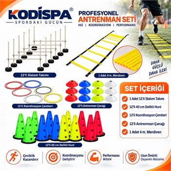 Kodispa Slalomlu 40cm Hunili Full Antrenman Seti
