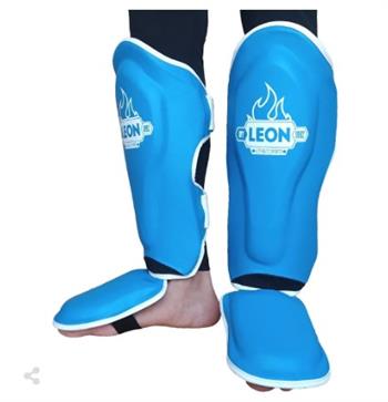 Leon Solid Muay Thai ve Kick Boks Ayak ve Kaval Koruyucu Mavi