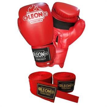 Leon Blade Training Boks Kick Boks Ve Muay Thai Eldiveni Ve Bandaj Seti 3,5 m