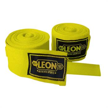 Leon Blade Training Boks Kick Boks Ve Muay Thai Eldiveni ve 3,5 m Bandaj Seti Sarı
