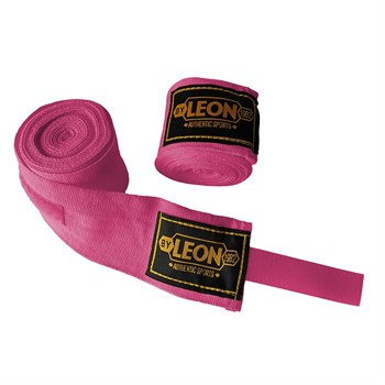 Leon Blade Training Boks Kick Boks Ve Muay Thai Eldiveni Ve Bandaj Seti 3,5 m Pembe