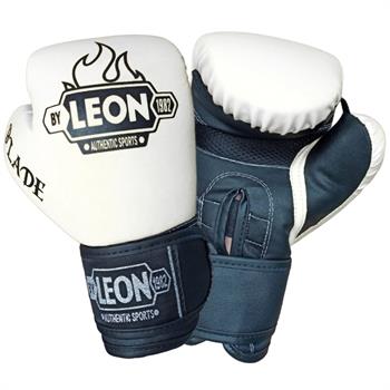 Leon Blade Training Boks Kick Boks Ve Muay Thai Eldiveni ve 3,5 m Bandaj Seti Beyaz