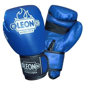 Leon Blade Training Boks Kick Boks Ve Muay Thai Eldiveni ve 3,5 m Bandaj Seti Mavi