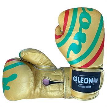 Leon Curved Deri Kick Boks ve Muay Thai Eldiveni Altın