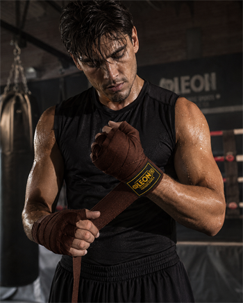 Leon Elastik Boks, Kick Boks ve Muay Thai Bandajı 3,5 Metre Kahverengi