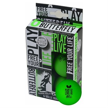 Butterfly Free Your Style 6lı Masa Tenisi Pinpon Topu Yeşil 85215