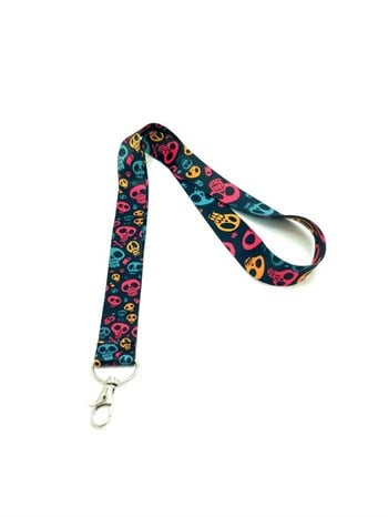 Renkli Kuru Kafa Desenli Boyun Askısı 