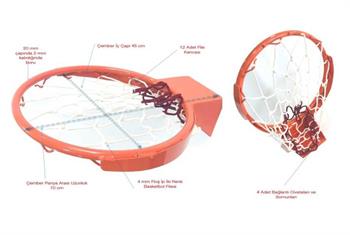 Standart Kancalı 45 cm Sabit Basketbol Çemberi