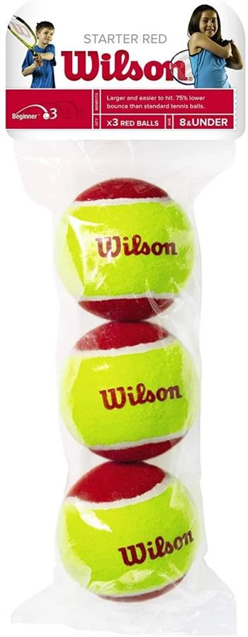 Wilson Starter Red 3lü Çocuk Tenis Topu Kırmızı Noktalı
