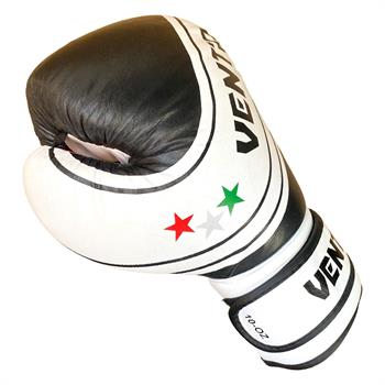 Vento Fury Hakiki Deri Boks ve Kick Boks Eldiveni Siyah Beyaz