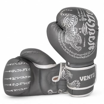 Vento Tiger Boks ve Kick-Boks Eldiveni Siyah Gümüş