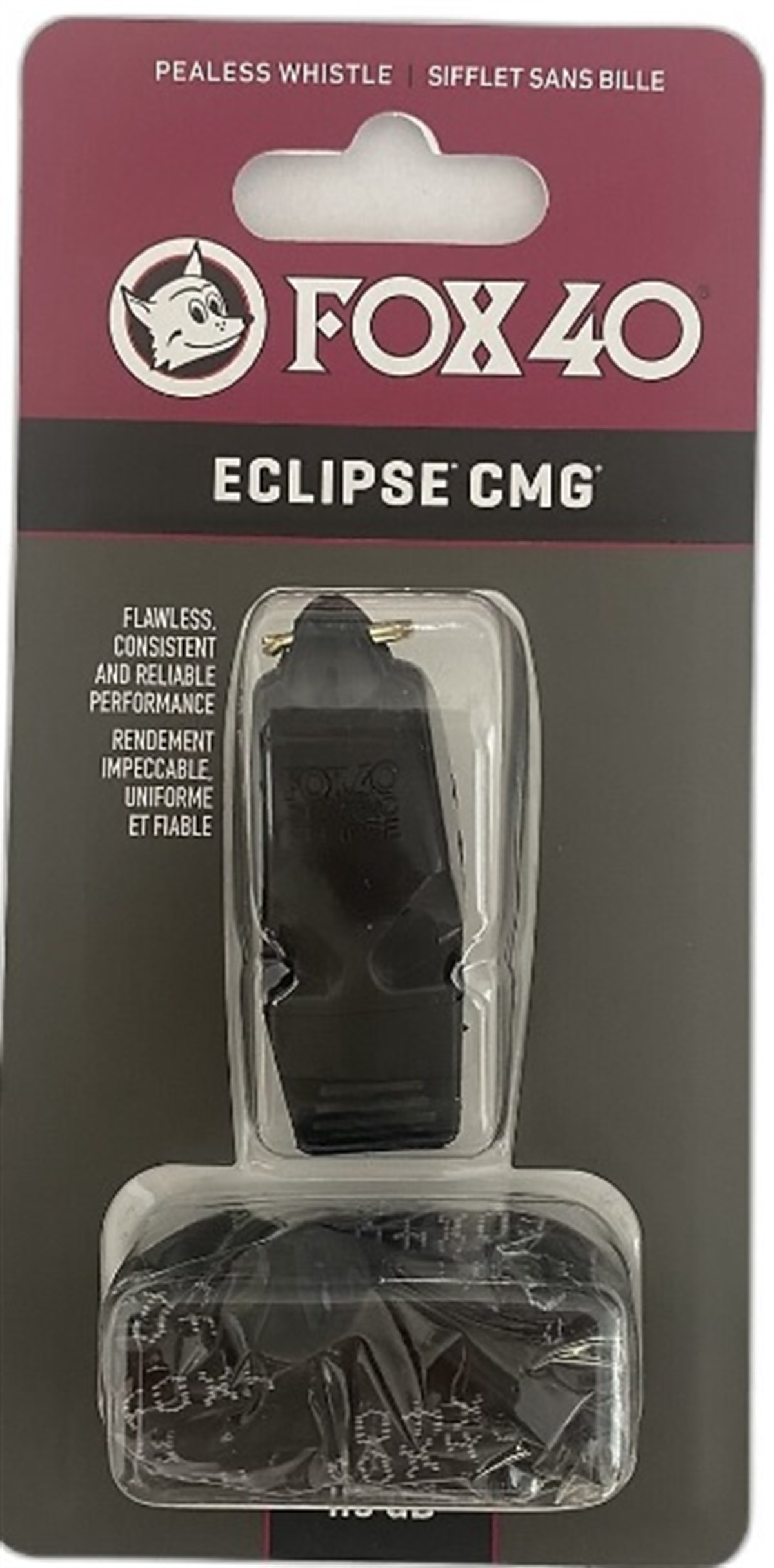 Fox 40 Eclipse CMG Hakem-Antrenör Düdüğü + İpi Siyah - Kodispa