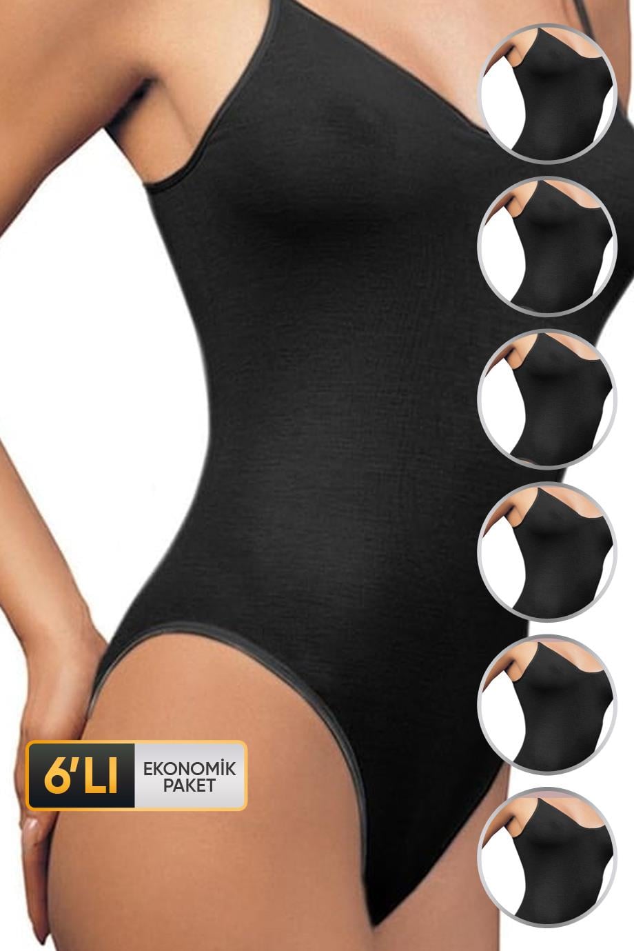ÇK 0760 KADIN İNCE ASKILI BODY 6'LI