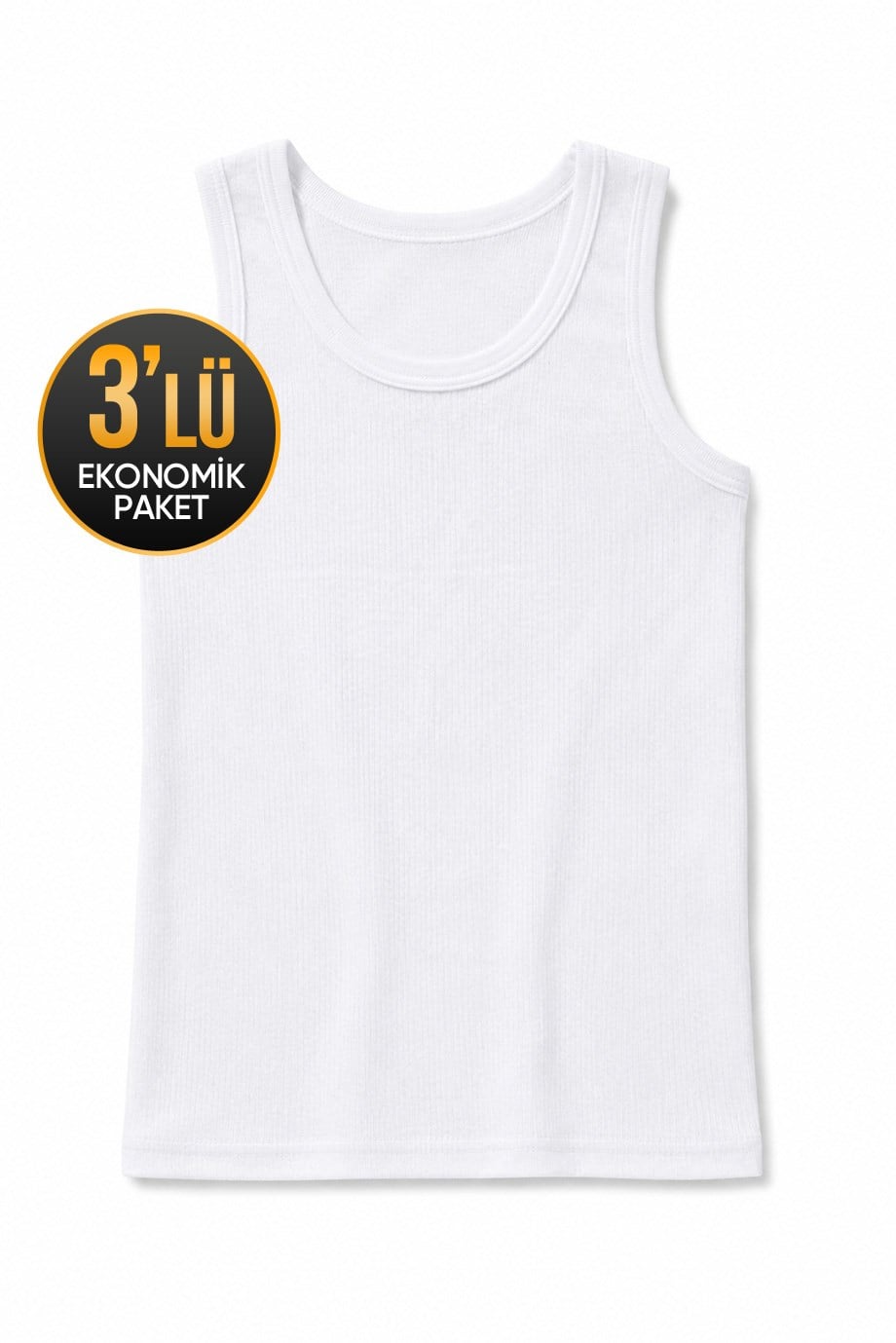 ÇK 0775 ERKEK ÇOCUK RİBANA ATLET 3 LÜ