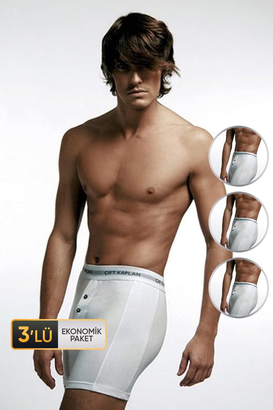 ÇK 0880 ERKEK ELASTANLI BOXER ŞORT 3'LÜ